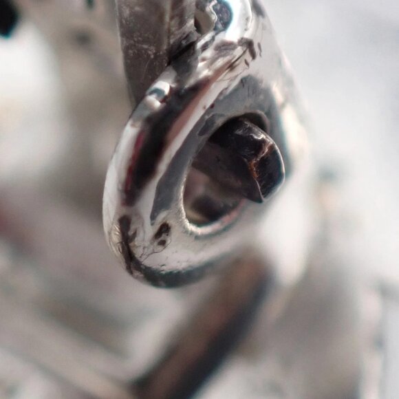 CHANEL CC Logo Earrings Clip-On 96A Silver Accessory France Vintage - Picture 8 of 10